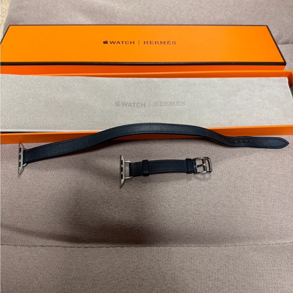 Apple Watch Hermès Double Tour 41 mm strap Vert Rousseau